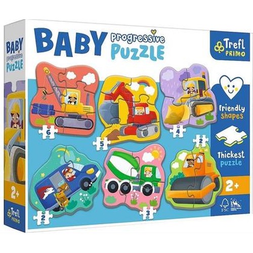 Puzzle Baby Progressive - Pojazdy TREFL