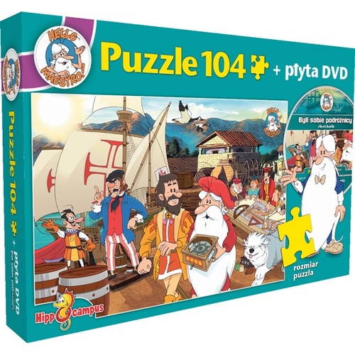 Puzzle Byli sobie podróżnicy + DVD