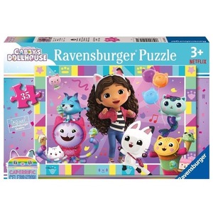 Puzzle dla dzieci 2D: Koci Domek Gabi 35el