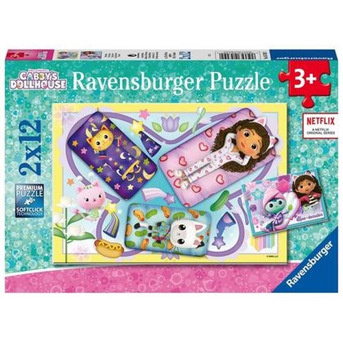 Puzzle dla dzieci 2x12 Koci Domek Gabi