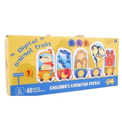 Puzzle dla dzieci edukacyjne pociąg