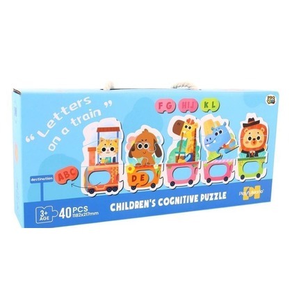 Puzzle dla dzieci edukacyjne pociąg