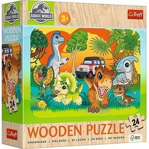 Puzzle drewniane 24 Poznaj dinozaury TREFL