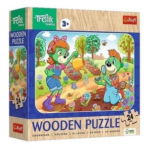 Puzzle drewniane 24 Poznaj Rodzinę Treflików TREFL