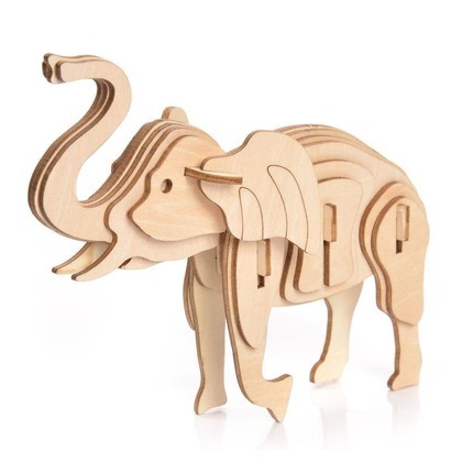 Puzzle Drewniane 3D Słoń