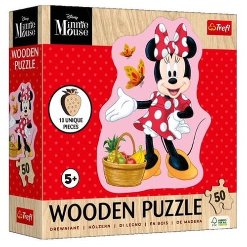 Puzzle drewniane 50 Wesoła Minnie TREFL
