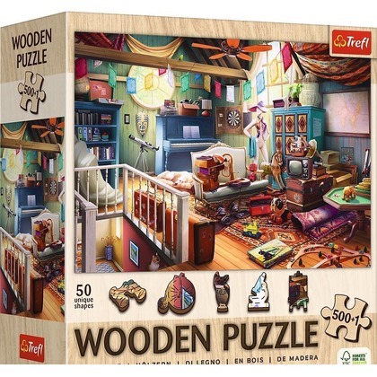 Puzzle drewniane 500+1 Skarby na strychu TREFL