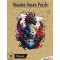 Puzzle drewniane / kolorowe 287 el. - Smok