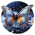 Puzzle drewniane / kolorowe - Motyl