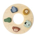 Puzzle drewniane okrągłe ze zwierzątkami