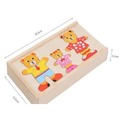 Puzzle drewno misie