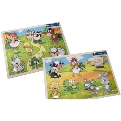 Puzzle drewno z guzikami