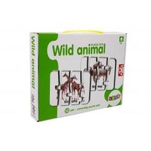 Puzzle edukacyjne dzikie zwierzęta 10el