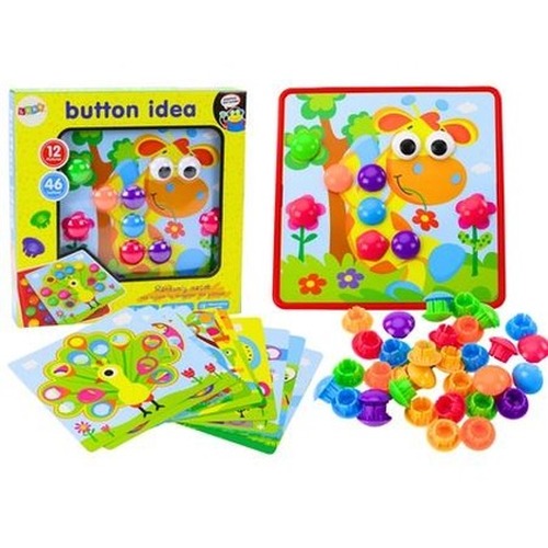 Puzzle kolorowe przyciski do uzupełn. 12 obrazków