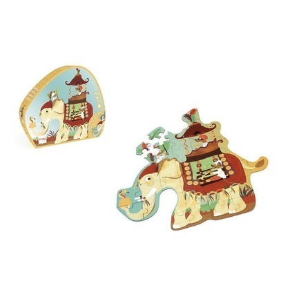 Puzzle konturowe Słoń 37 elementów Scratch