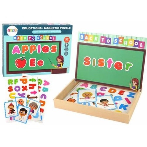 Puzzle magnetyczne z wielofunkcyjną tablicą