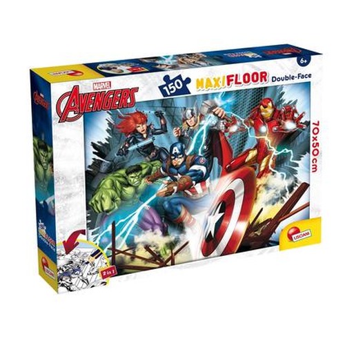 Puzzle podłogowqe dwustronne Maxi 150 Avengers