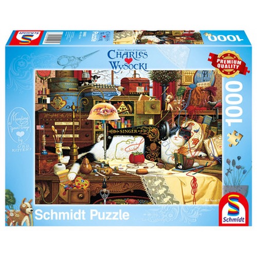 Puzzle Premium Quality 1000 elementów Charles Wysocki Maggie - Krawcowa