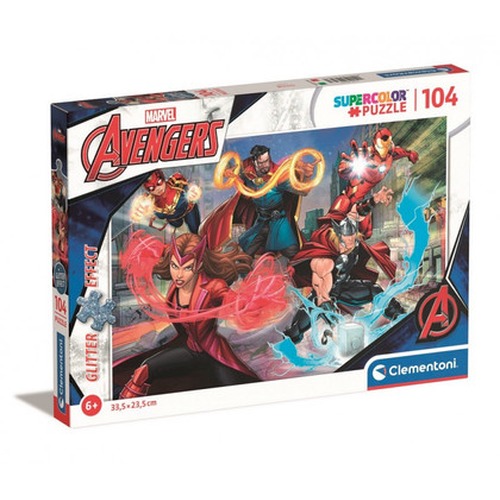 Puzzle z brokatem 104 elementy The Avengers