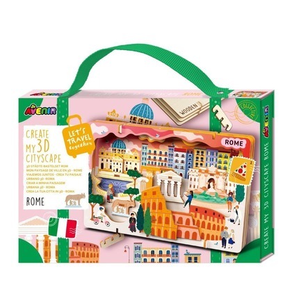 Stwórz pejzaż miejski Rzym - puzzle drewniane 3D