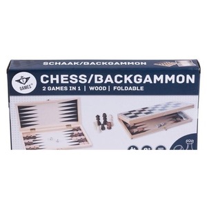 Szachy Backgammon drewniane