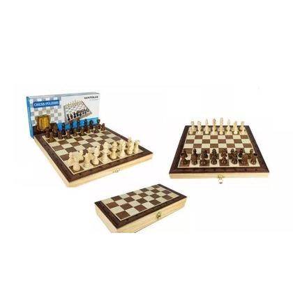 Szachy drewniane magnetyczne premium 29,5x29,5cm