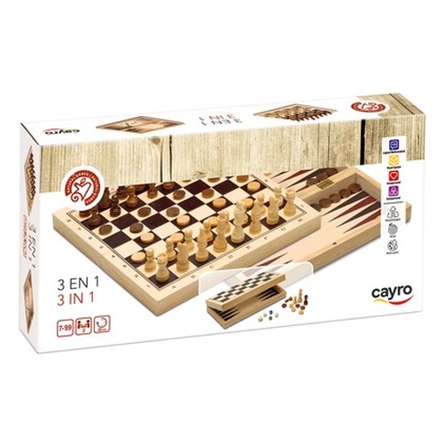 Szachy / Warcaby / Backgammon (drewniane) (648)