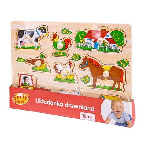 Układanka drewniana farma uchwyty SPW83598 AN01