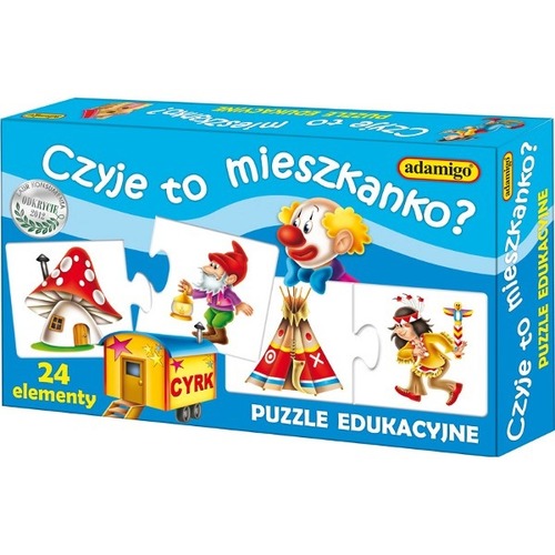 Ukł. Puzzle Czyje to mieszkanko? ADAMIGO 