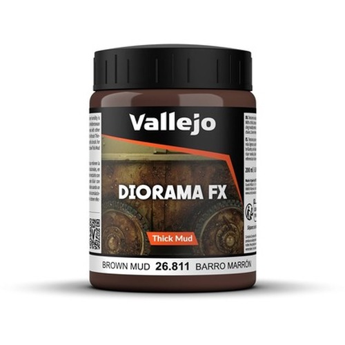 Vallejo: 26.811 - Diorama FX - Thick Mud - Brown Mud (200 ml)