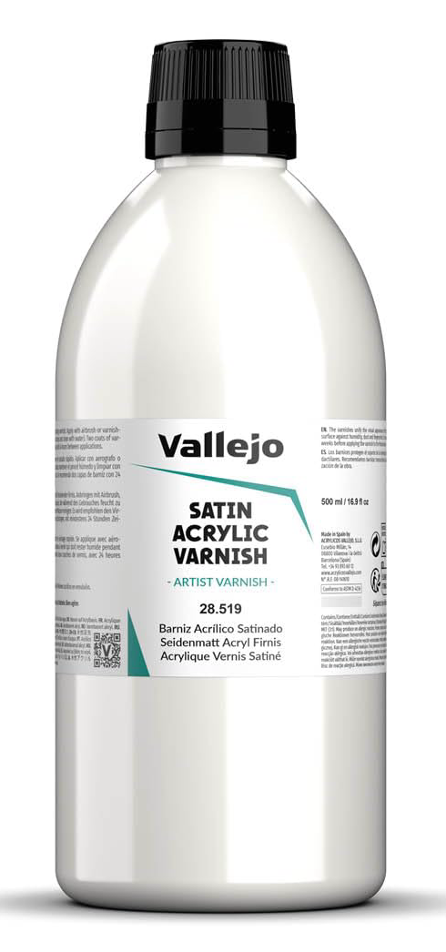 Vallejo: 28.519 - Satin Acrylic Varnish (500 ml)