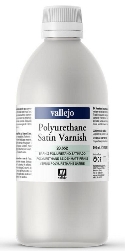 Vallejo: 28.652 - Satin Polyurethane Varnish (500 ml)