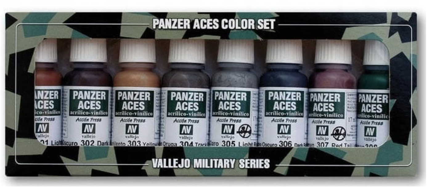 Vallejo: 70.122 - Panzer Aces - Rust, Tracks and Rubber (8x17 ml)