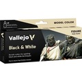 Vallejo: 70.151 - Model Color - Figure - Black & White (8 x 18 ml)