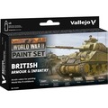 Vallejo: 70.204 - Model Color - WWII British Armour & Infantry (6 x 18 ml)