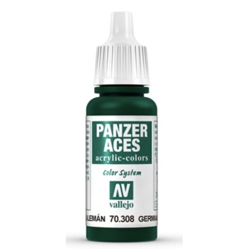 Vallejo: 70.308 - Panzer Aces - German Green Tail Light (17 ml)