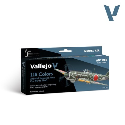 Vallejo: 71.152 - Model Air - Air War - IJA Colors - Imperial Japanese Army  Pre-War to 1945 (8x18 ml)