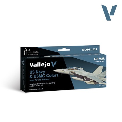Vallejo: 71.155 - Model Air - Air War - US Navy & USMC Colors from 70\'s to Present (8x18 ml)
