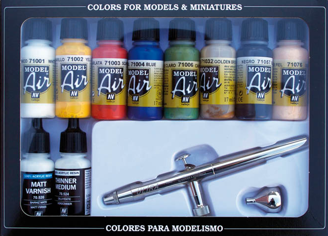 Vallejo: 71.167 - Model Air - Basic Colors & Airbrush (10x17 ml)