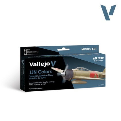 Vallejo: 71.169 - Model Air - Air War - IJN Colors - Imperial Japanese Navy Pre-War to 1945 (8x18 ml)