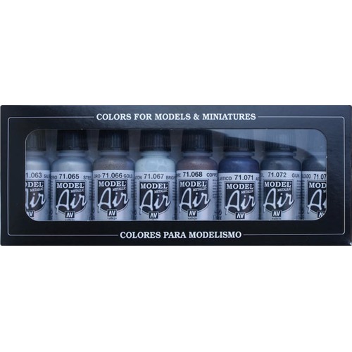 Vallejo: 71.176 - Model Air - Metallic Colors (8x17 ml)