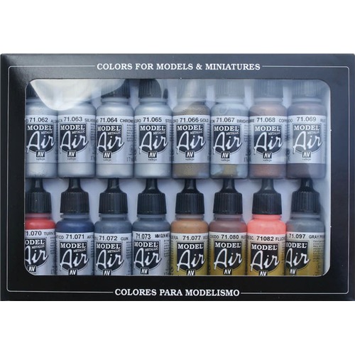 Vallejo: 71.181 - Model Air - Metallic Effects (16x17 ml)