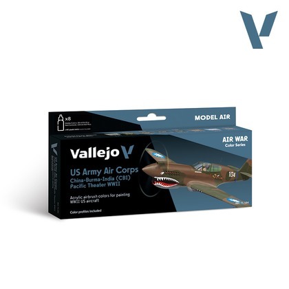 Vallejo: 71.184 - Model Air - Air War - US Army Air Corps - China-Burma-India (CBI) Pacific Theather WWII (8x18 ml)