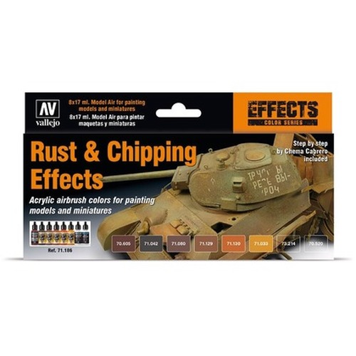 Vallejo: 71.186 - Effects - Rust & Chipping Effects (8x17 ml)