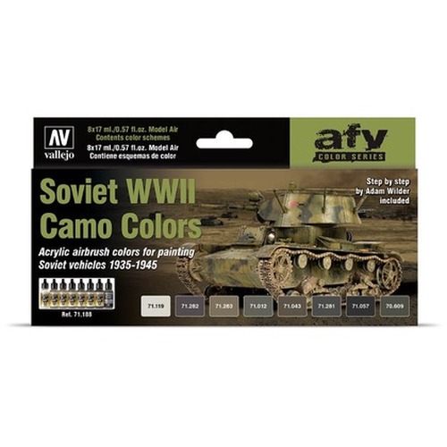 Vallejo: 71.188 - AFV - Soviet WWII Camo Colors (8x17 ml)