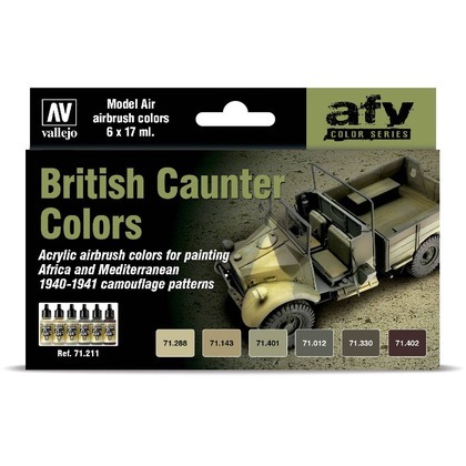 Vallejo: 71.211 - Model Air - AFV - British Caunter Colors (6x17 ml)