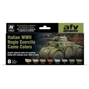 Vallejo: 71.645 - AFV - Italian WWII Regio Esercito Camo Colors (8x17 ml)