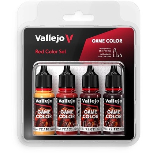 Vallejo: 72.377 - Game Color - Red Color Set (4 x 18 ml)