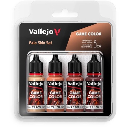 Vallejo: 72.379 - Game Color - Pale Skin Set (4 x 18 ml)