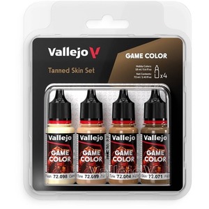 Vallejo: 72.380 - Game Color - Tanned Skin Set (4 x 18 ml)